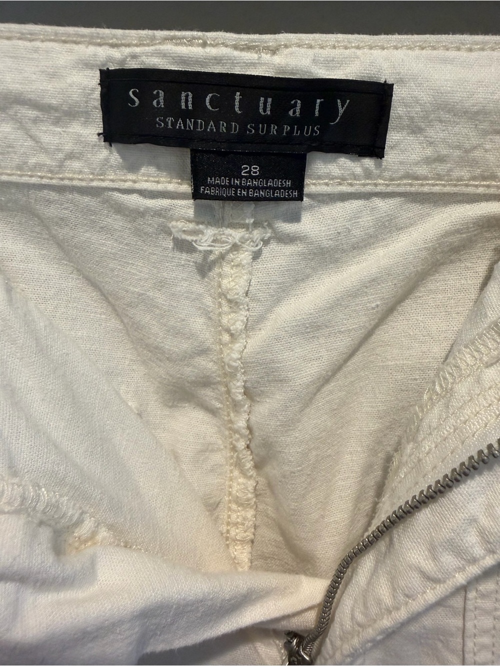Sanctuary Women's Cream Straight-Leg Drawstring Pants - Picture 4 of 4